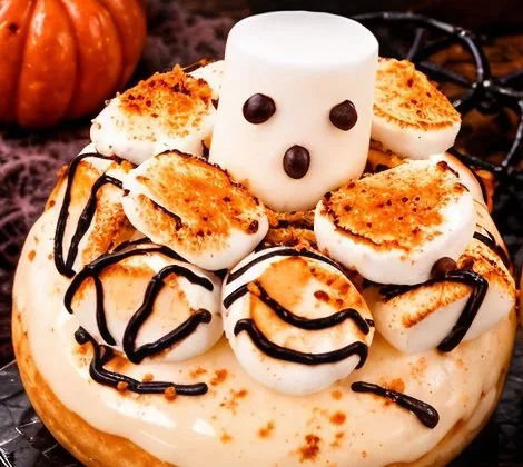 S’mores Ghost Halloween donut